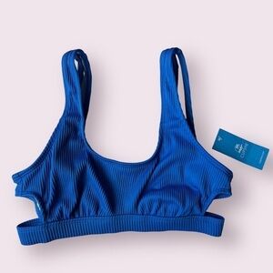 Cupshe Blue Cut Out Bikini Top XS